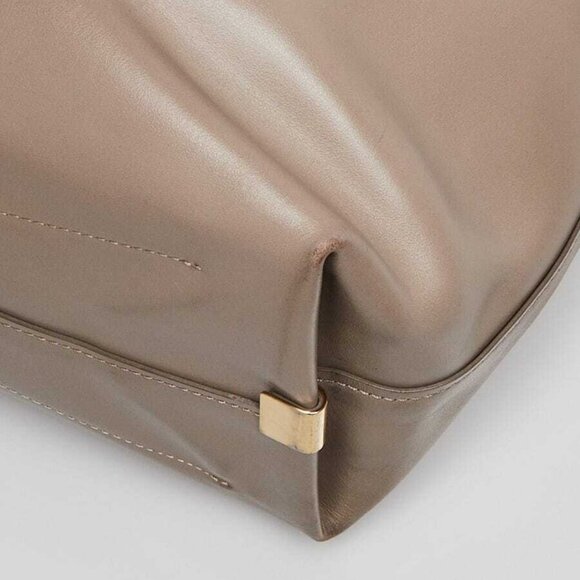 Chloe Motty Grey Leather Medium C Zipped Shopping Tote - Picture 4 of 12